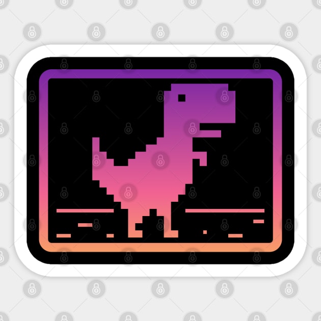 Chrome Offline Dinosaur No internet Sticker by Seaside Designs